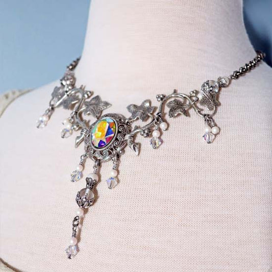Sparkle Pixie Necklace - aged silver -