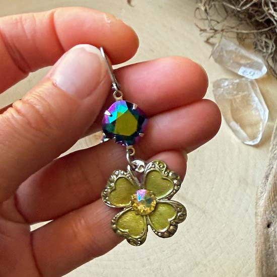 SPARKLING CLOVER Earrings - multi sparkle