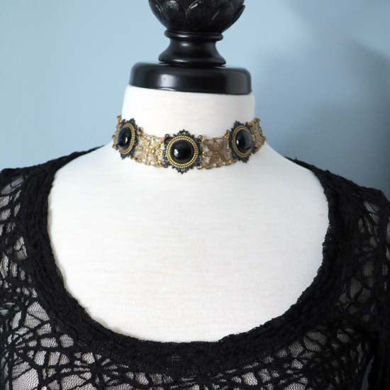 SPELLBINDING - Choker Style Necklace with Onyx