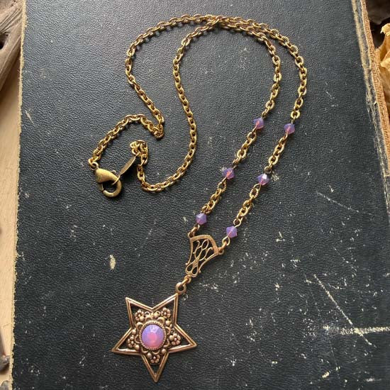 STAR FAE Necklace - antique brass