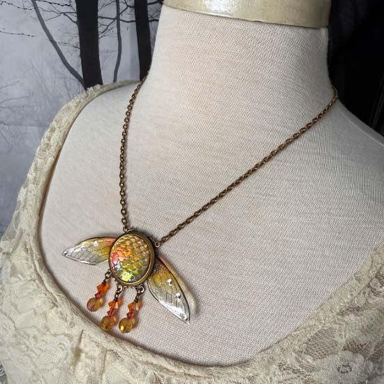 Magical Wings Necklace - Sunset Skies
