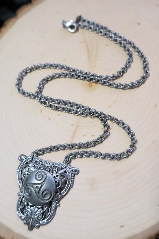 TRISKELION Shield Necklace