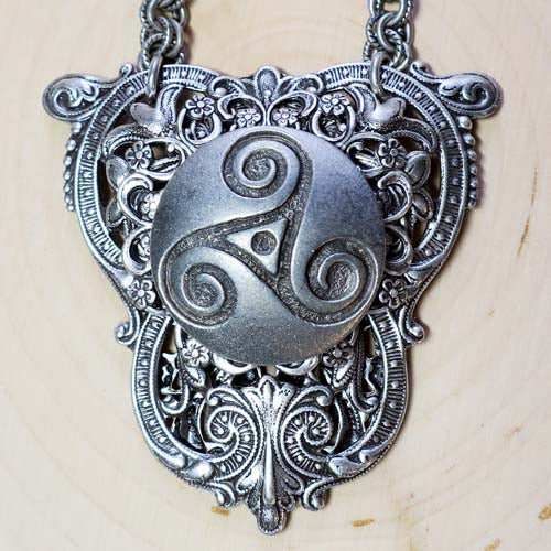 TRISKELION Shield Necklace