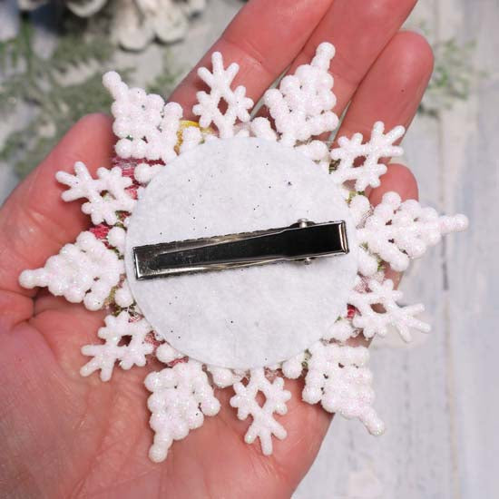 Victorian Holiday - White Snowflake Holiday Fascinator