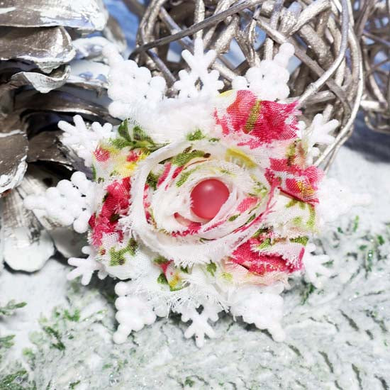 Victorian Holiday - White Snowflake Holiday Fascinator