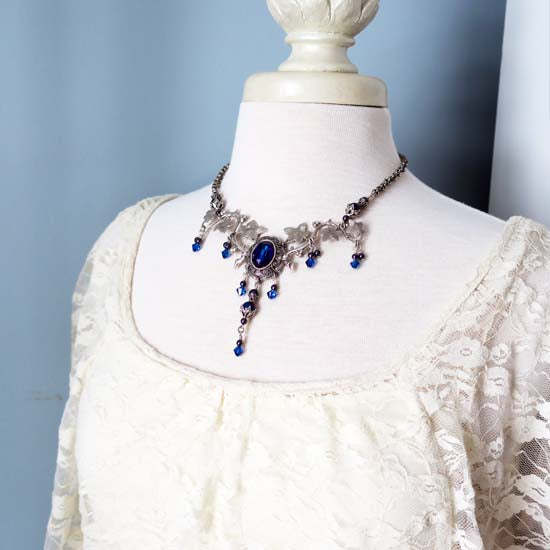 Water Sprite Necklace - aged silver -