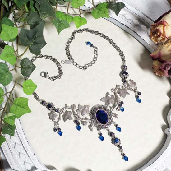 Water Sprite Necklace - aged silver -