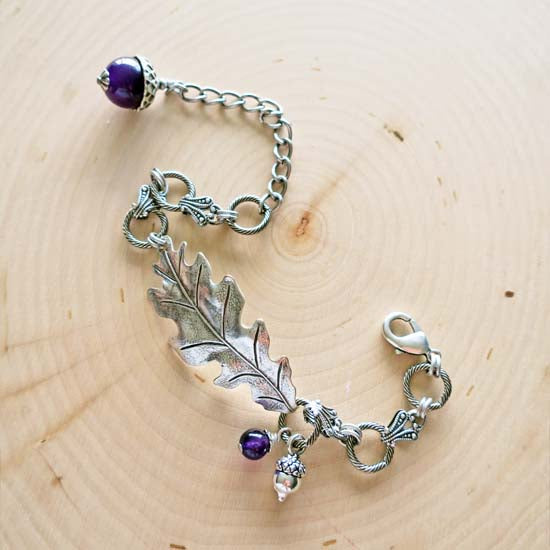 Oak + Acorn *February/Amethyst* - bracelet
