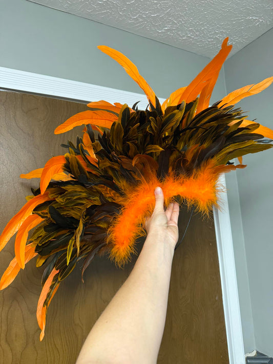 FEATHER MOHAWK - Orange and Yellow