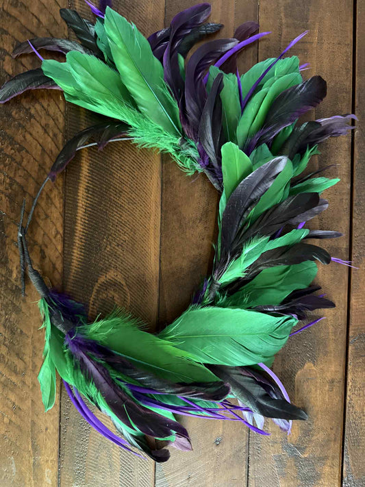 FEATHER HALO  - Medium - Purple/Green