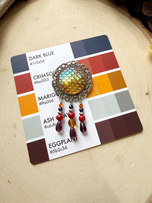 GOLDEN DRAGONSCALE Brooch