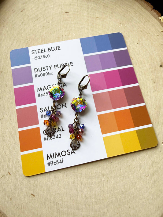 PRISM Earrings - antique brass