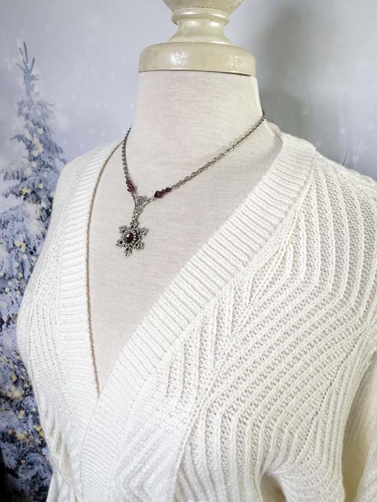 Flurries Collection - Amethyst Snow Necklace