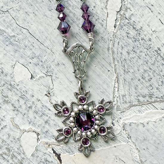 Flurries Collection - Amethyst Snow Necklace