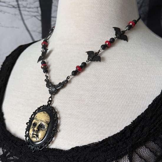 Bats in the Belfry Necklace - red