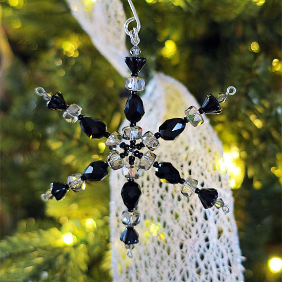 Snowflake Ornament - 3.5 inch - Black