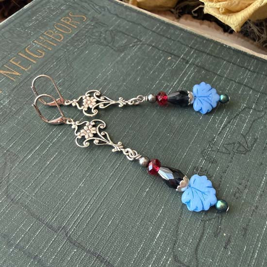 BLUE LEAF Earrings