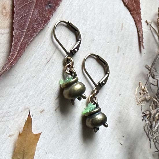 CASTING SPELLS Earrings - antique brass