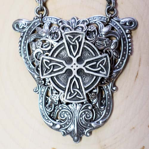 Celtic Cross Shield Necklace