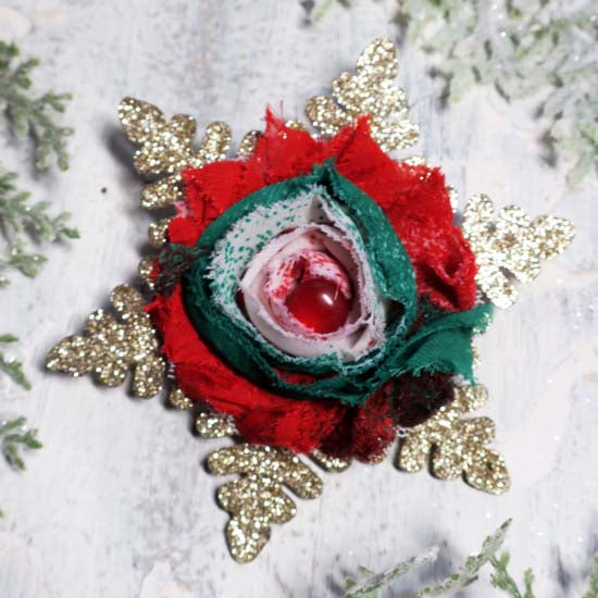 Christmas Cheer - Gold Snowflake Holiday Fascinator