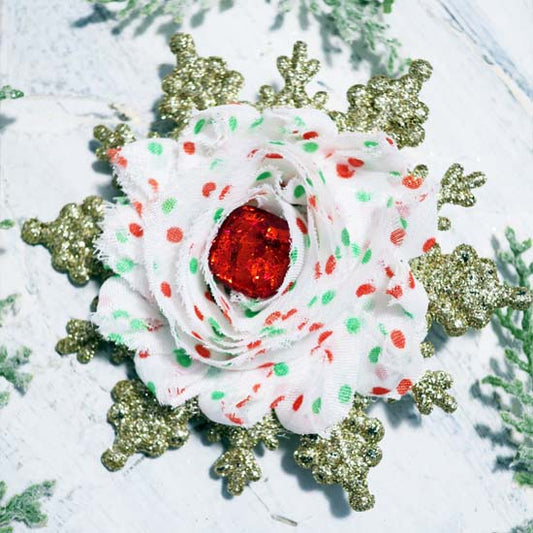 Christmas - Gold Snowflake Holiday Fascinator