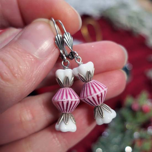 Old Fashioned Christmas Candy - Cinnamon  - Earrings