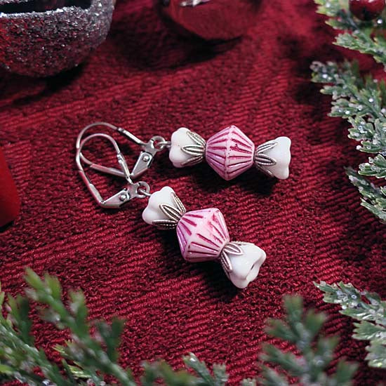 Old Fashioned Christmas Candy - Cinnamon  - Earrings