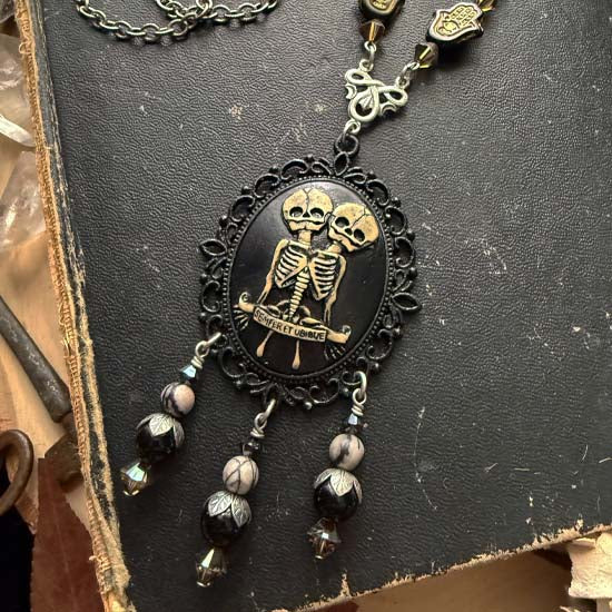 Conjoined - Two Headed Skeleton Necklace