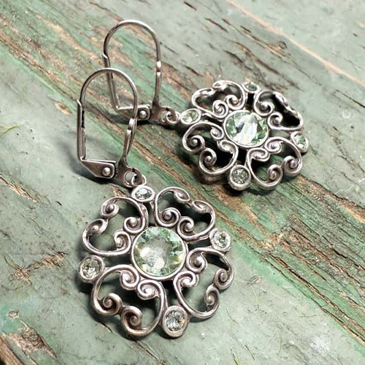 TULI FOG Crystal Clover Earrings