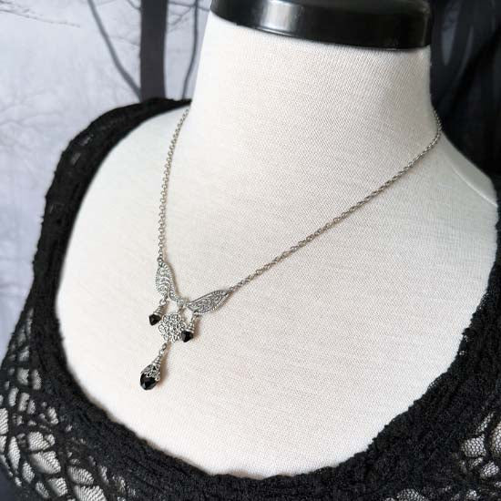 DARK WHISPERS Necklace - antique silver