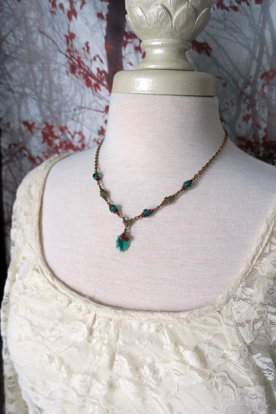 Deck the Halls Necklace - antique brass