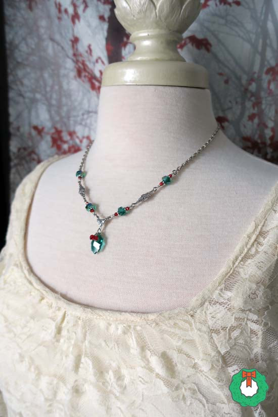 Deck the Halls Necklace - antique silver