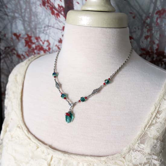 Deck the Halls Necklace - antique silver