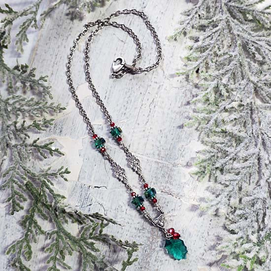 Deck the Halls Necklace - antique silver