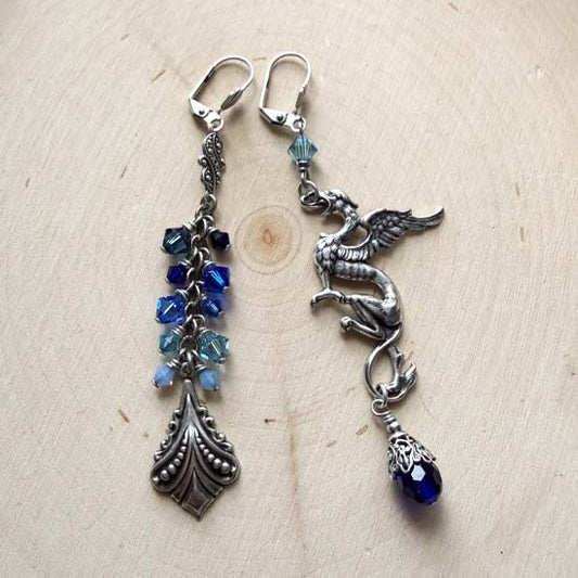 DRAGON FYRE  Earrings - blue