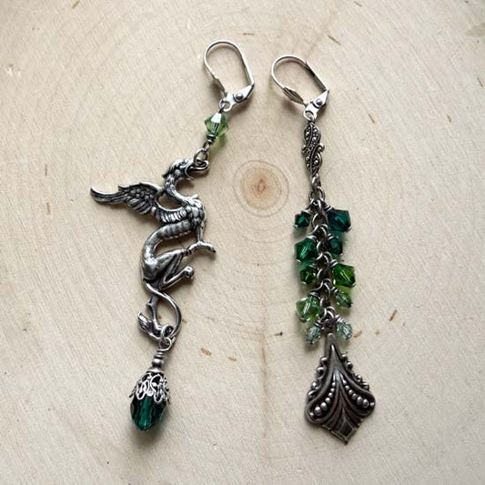 DRAGON FYRE  Earrings - green style B