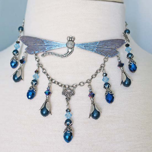 Dragonfly Lagoon - Choker Style Necklace