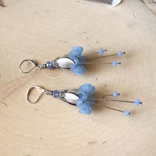 FAERIE HAT Earrings - blue