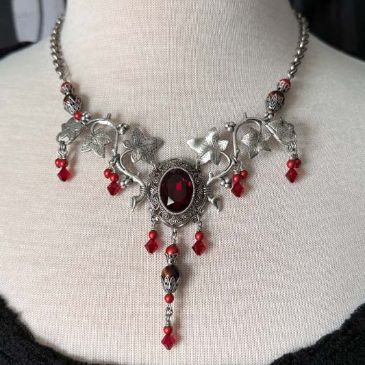 Fire Fae Necklace - antique silver