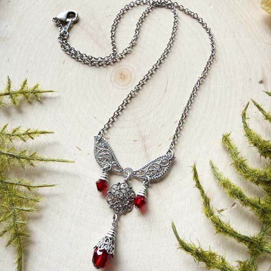 FIREFLY Necklace - antique silver