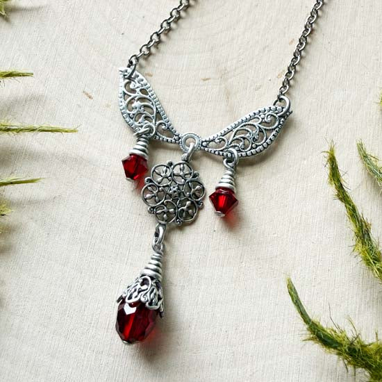 FIREFLY Necklace - antique silver