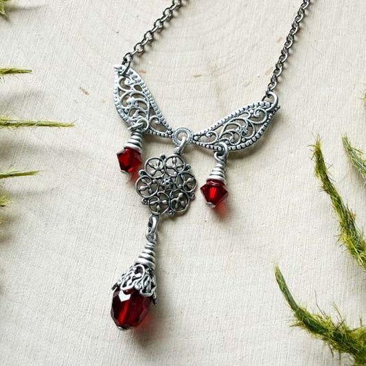 FIREFLY Necklace - antique silver