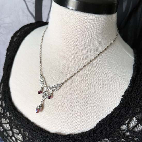 FLUTTERS Necklace - antique silver