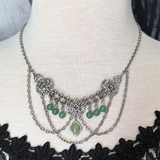 FREYA II - Necklace with Green Aventurine Stones