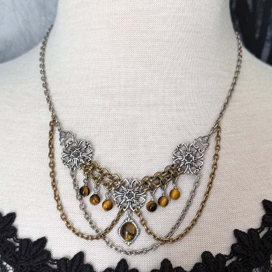FREYA II - Necklace with Tiger Eye Stones