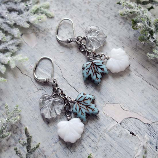 FROSTED FOREST Earrings - antique silver