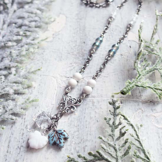 FROSTED FOREST Necklace - antique silver