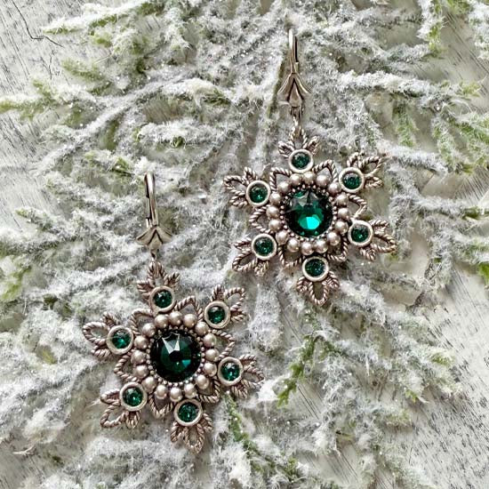 Flurries Collection - Frosted Pine Earrings