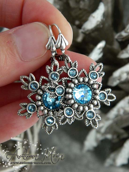 Flurries Collection - Frozen Snow Earrings