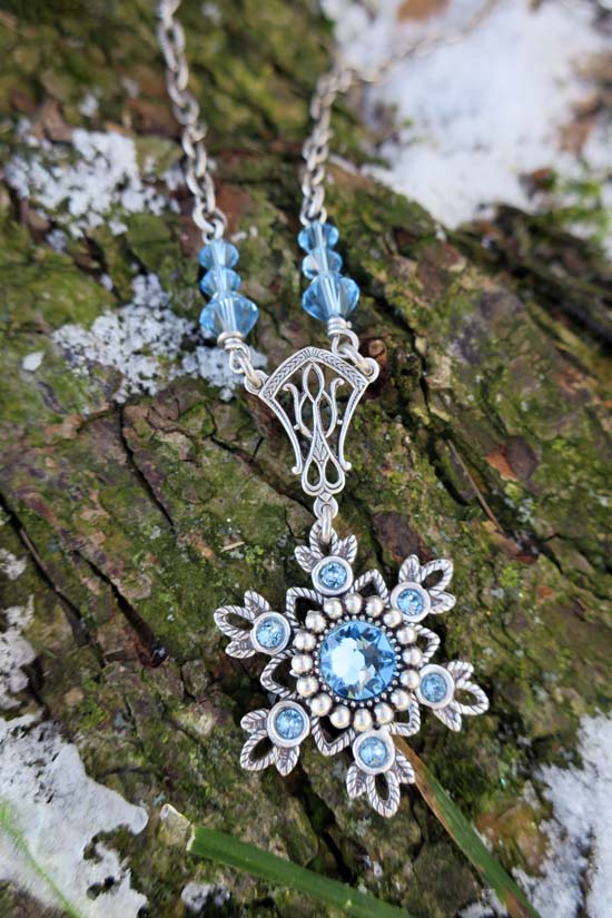 Flurries Collection - Frozen Snow Necklace